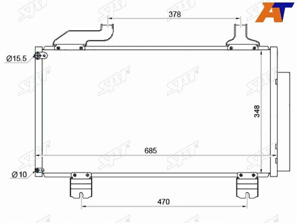 Радиатор кондиционера Honda Accord 08-13