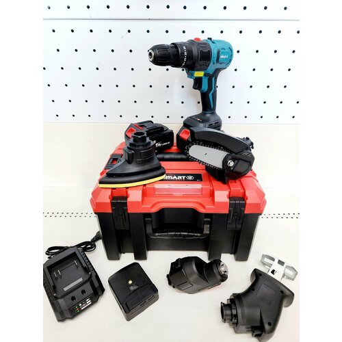 Набор аккумуляторного инструмента Smart 81 21В 4Ач 2 акб кейс 10350₽