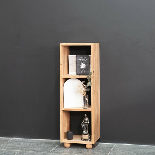 Стеллаж модульный Эдгар 3 ниши из массива дуба на ножках 20100₽