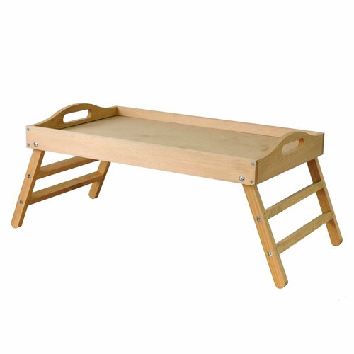 Столик поднос складной деревянный на ножках для завтрака и для кухни в подарочной упаковке покрытие бейц 1700₽