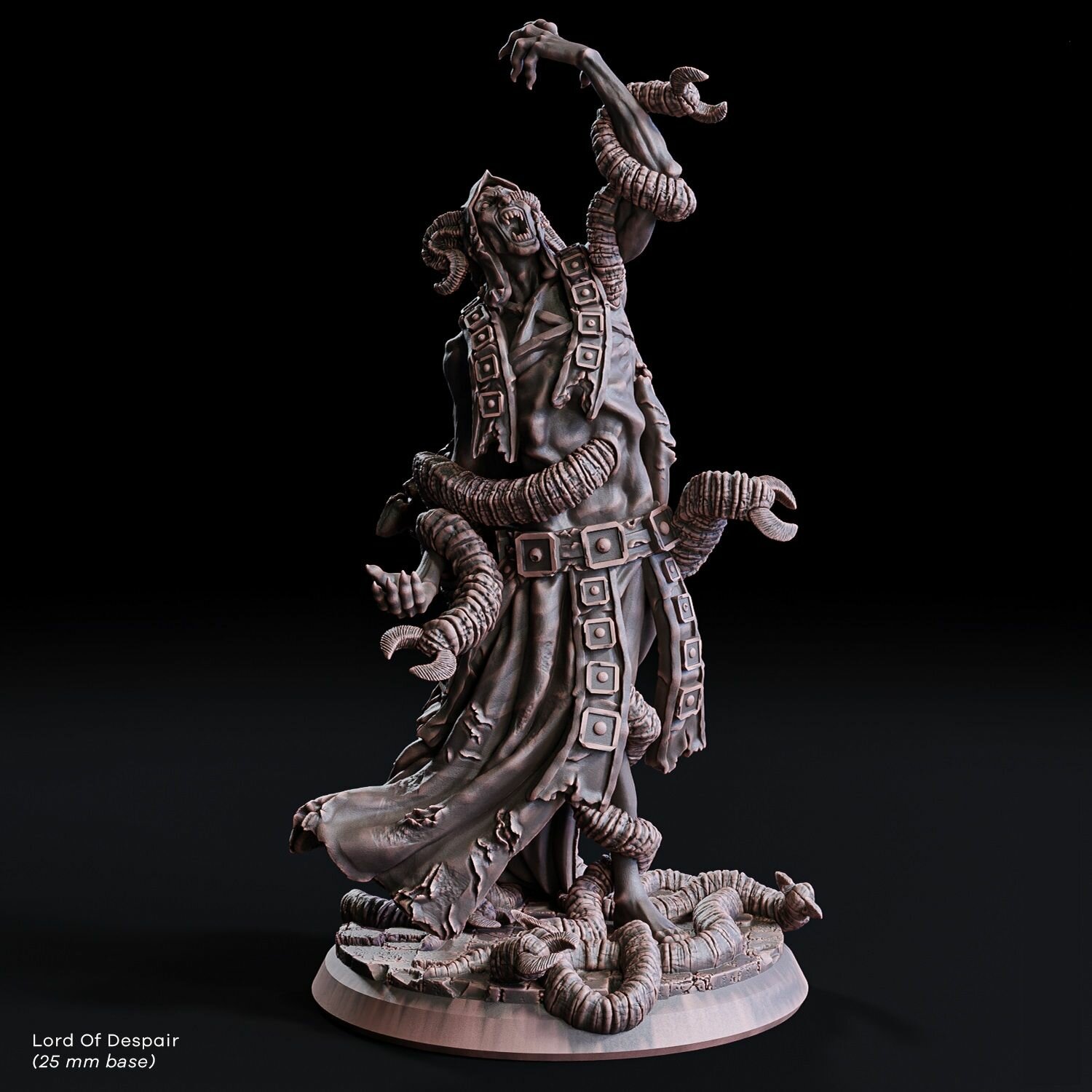 Фэнтези миниатюра повелитель отчаяния (демон) игровая фигурка для раскрашивания, база 25мм