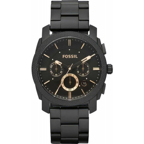 Наручные часы FOSSIL, черный наручные часы fossil machine fs4682 с хронографом