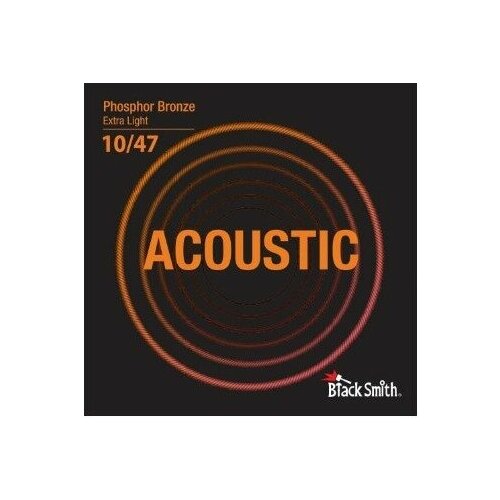 Струны для акустической гитары BlackSmith Phosphor Bronze Extra Light 10/47 d addario струны для акустической гитары extra light 10 47 d addario ej15 phosphor bronze фосфорная б