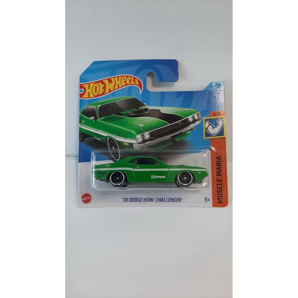 Машинка коллекционная Mattel Hot Wheels, 70 Dodge Hemi Challenger, зеленая (5785/N3758/C4982/N2799/2)