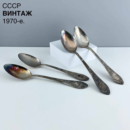 Винтажные столовые ложки Орнамент Мельхиор ЗИД СССР 1980-е 2000₽