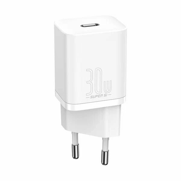 Сетевое зарядное устройство/Быстрая зарядка Baseus Super Si quick charger IC 30W EU White CCSUP-J02