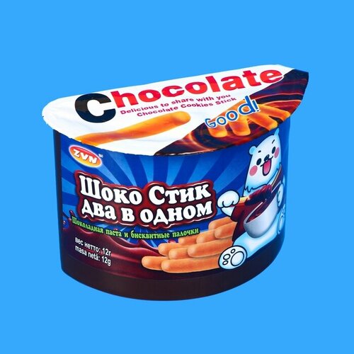 Палочки бисквитные "два в одном", шоколад, 12 г(2 шт.)