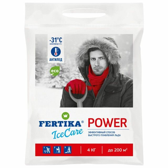 Реагент противогололедный FERTIKA IceCare POWER 8кг