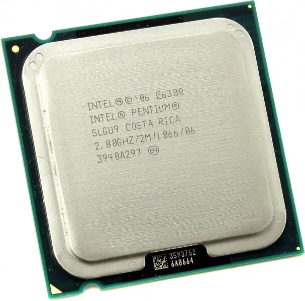 Процессор Intel Pentium E6300 Wolfdale (2800MHz, LGA775, L2 2048Kb, 1066MHz) OEM