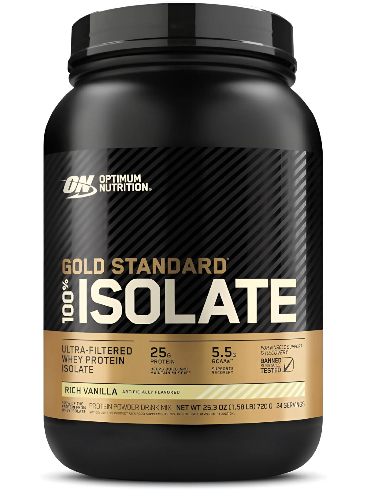 Изолят протеина OPTIMUM NUTRITION 100% Isolate Gold Standard 720-744 г, Ваниль