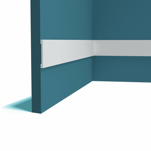 Потолочный плинтус (карниз) Перфект Плюс P163 размер 7.5х0.8 см длина 2 метра. P163