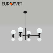 Люстра / Подвесной светильник Eurosvet Bubble 30182/8, 8 ламп, E27 + G9, цвет черный, IP20