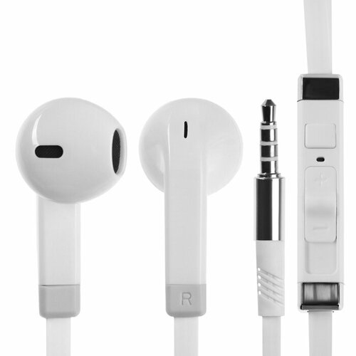 Наушники ERGOLUX ELX-WHP02-C01 проводные вкладыши микрофон Jack 35мм 12м белые 549₽