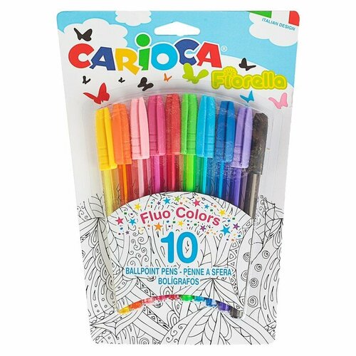 CARIOCA Набор ручек шариковых 10 цветов, Carioca 