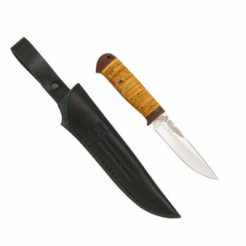 нож охотничий сокол сталь 95x18 береста текст Нож Охотничий Пустельга (сталь 95x18, береста-текст.)