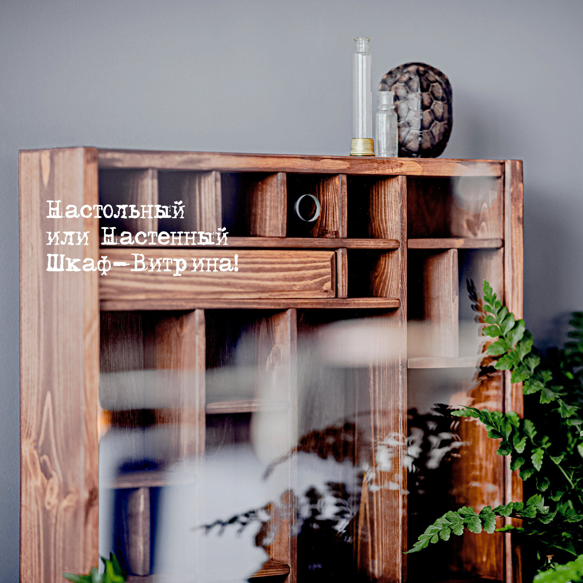 фото Полка "Кабинет Редкостей" - стильный шкафчик для коллекционеров