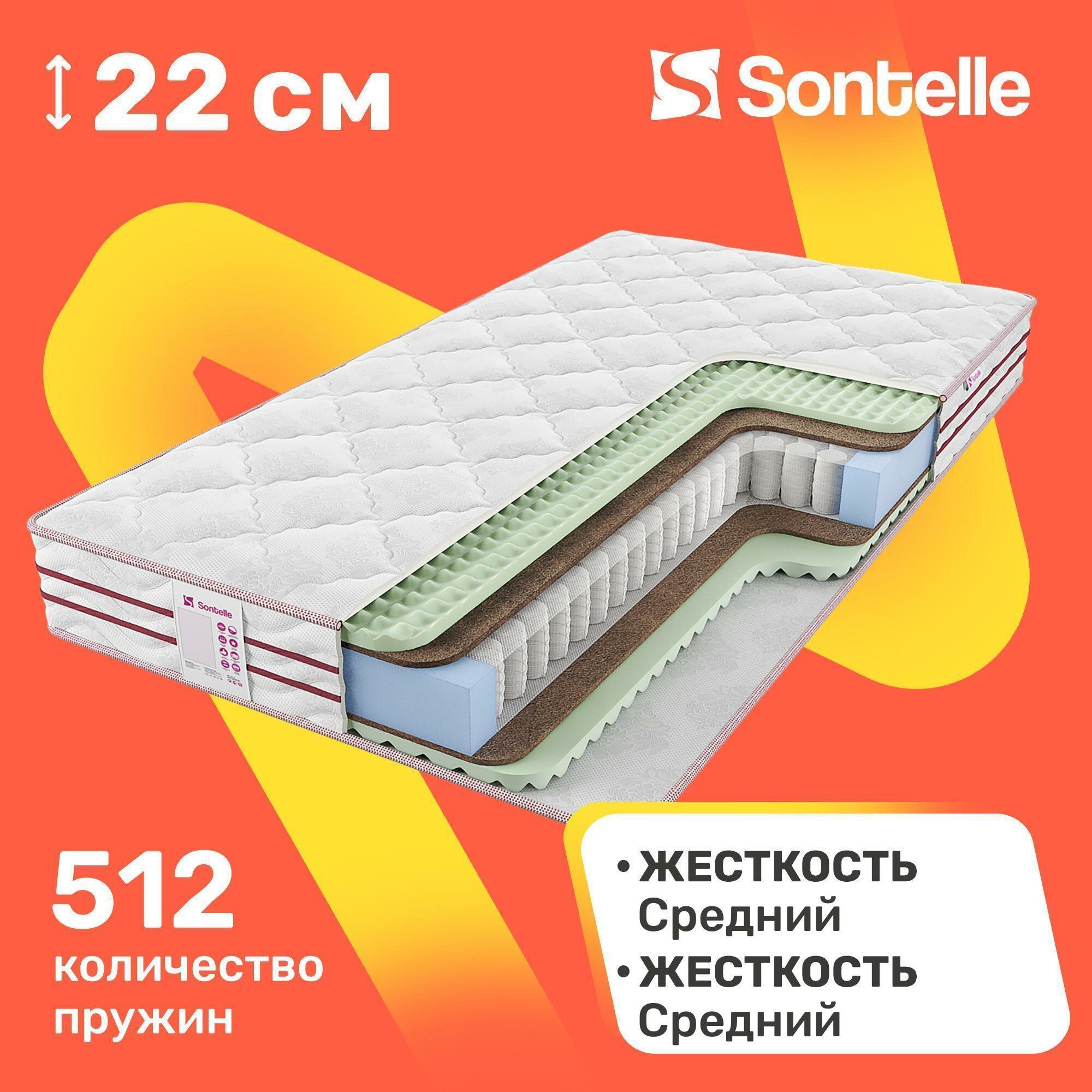 Матрас Sontelle retail Progress Reflex Medium 180х200