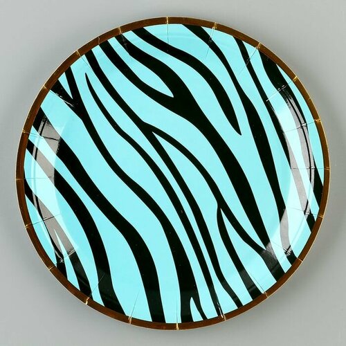 Тарелки бумажные Полоски 6 шт цвет синий 482₽