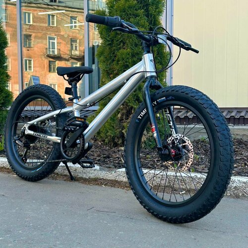 Велосипед горный полуфэтбайк BREND TIMETRY ORIGINAL TT279 20 колеса 7 скоростей серебристый 24500₽