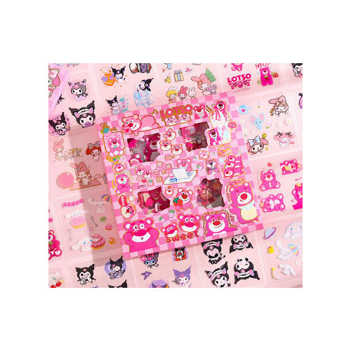 Настольный ящик для хранения мелочей цвет: Strawberry bear stickers 5