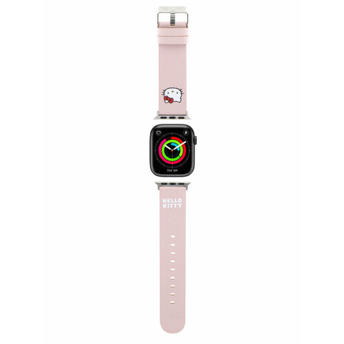 Hello Kitty для Apple Watch 414038 mm ремешок PU Grained leather 3D Rubber Kitty Head Pink 2490₽