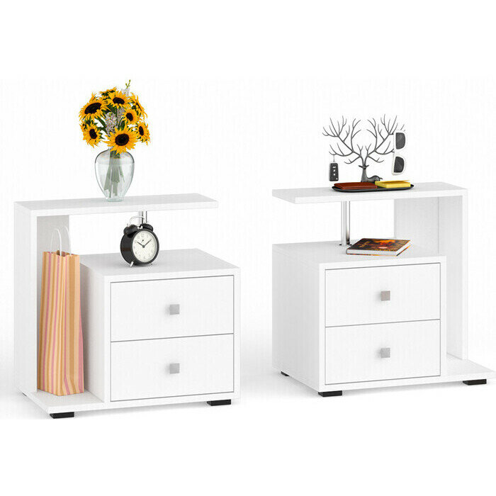 фото Тумбы прикроватные СВК Камелия левая и правая, белый (1022196)