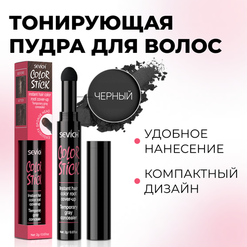 Sevich Севич Маскирующий стик с пудрой камуфляж для линии роста волос пробора цвет черный 2 г 396₽