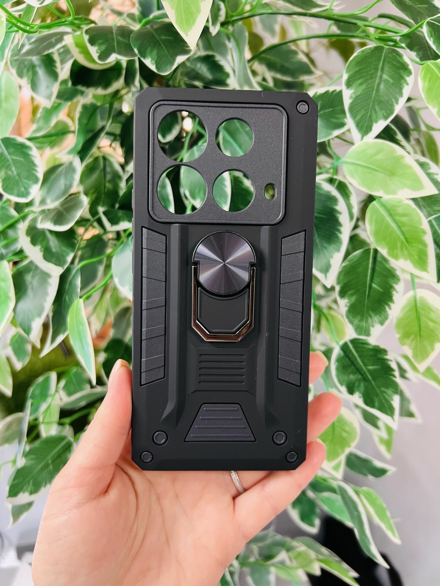 Чехол противоударный military для Infinix Note 40 / Инфиникс Ноте 40 (Черный)