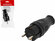 Вилка электрическая с заземлением 16А 250В AURORA STARTUL черная (A100-009)