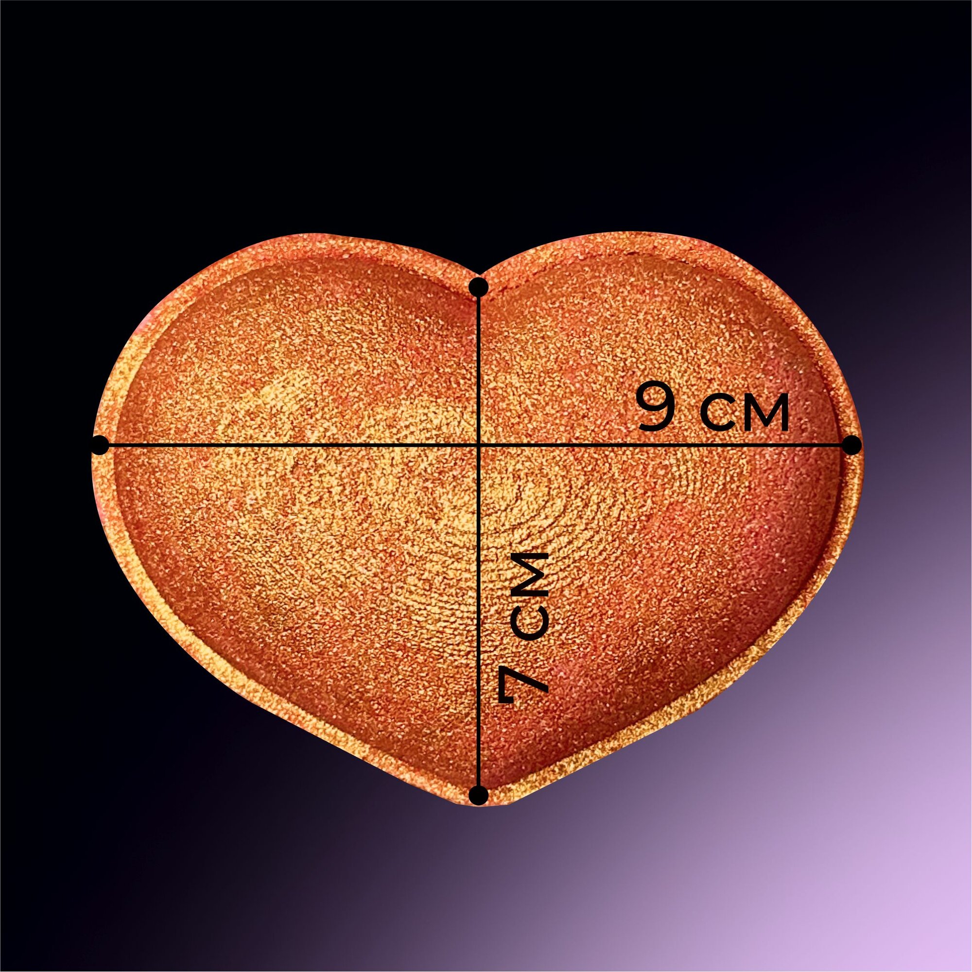 3D форма для бомбочек Сердце 9 см — фото 1