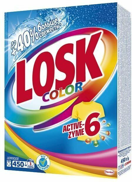 Стиральный порошок Losk, Автомат, Color, 450 г