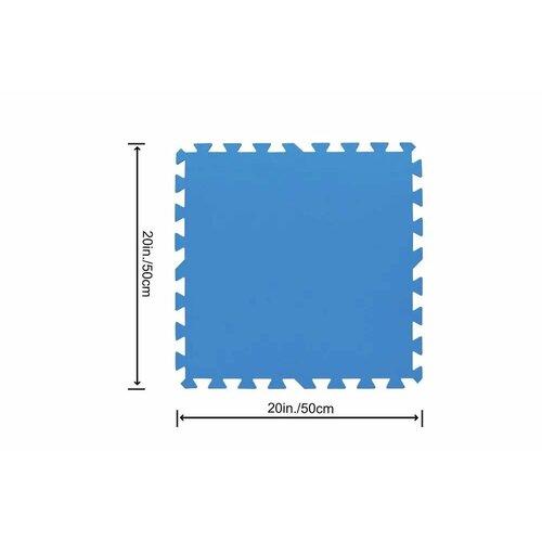 Мягкая модульная подстилка для бассейна "Пазл" 50x50см 9шт 2.29м2 1/30 синий