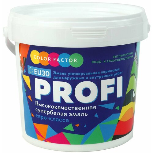 Эмаль акриловая COLOR FACTORY EU-30 PROFI полуглянцевая 0_9кг