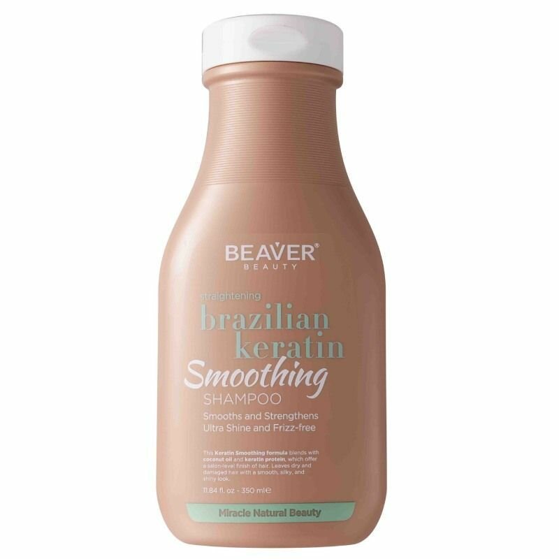 BEAVER Шампунь для эластичности волос Brazilian Keratin Smoothing Shampoo (350 мл)