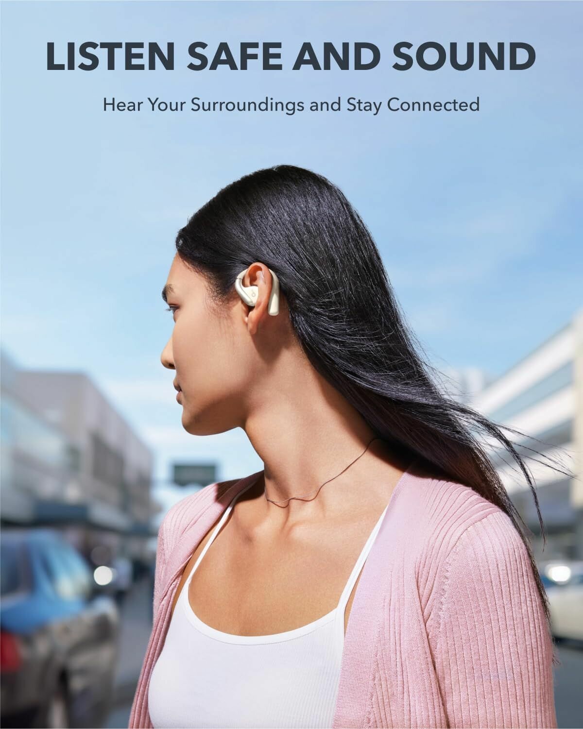 Спортивные наушники Anker AeroFit True Wireless Soundcore, удобные вращающиеся, безопасные для глубокого баса, водонепроницаемые IPX7 — фото 1
