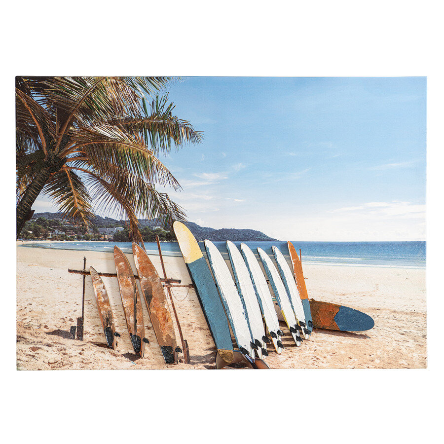 Панно декоративное с эффектом Bergenson Bjorn 3D Surf Beach 70х50см - фото №1