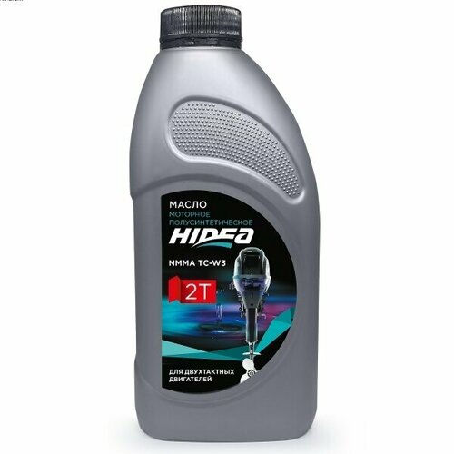 Полусинтетическое моторное масло Hidea 2T NMMA TC-W3, 1 л, 1 шт.