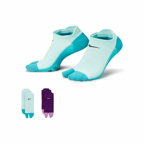 Носки NIKE, 2 пары, размер L INT, синий, фиолетовый