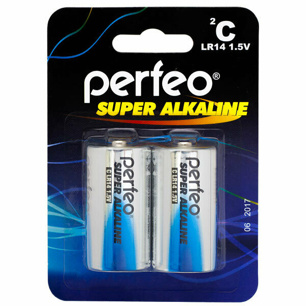 Батарейки Perfeo LR14/2BL Super Alkaline