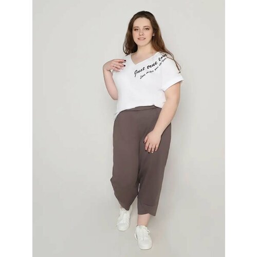 фото Брюки fashion margo, размер 72, коричневый
