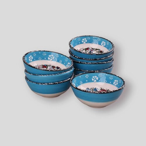 Керамическая пиала разноцветная 75 мл, 1 шт. ручная работа турция .