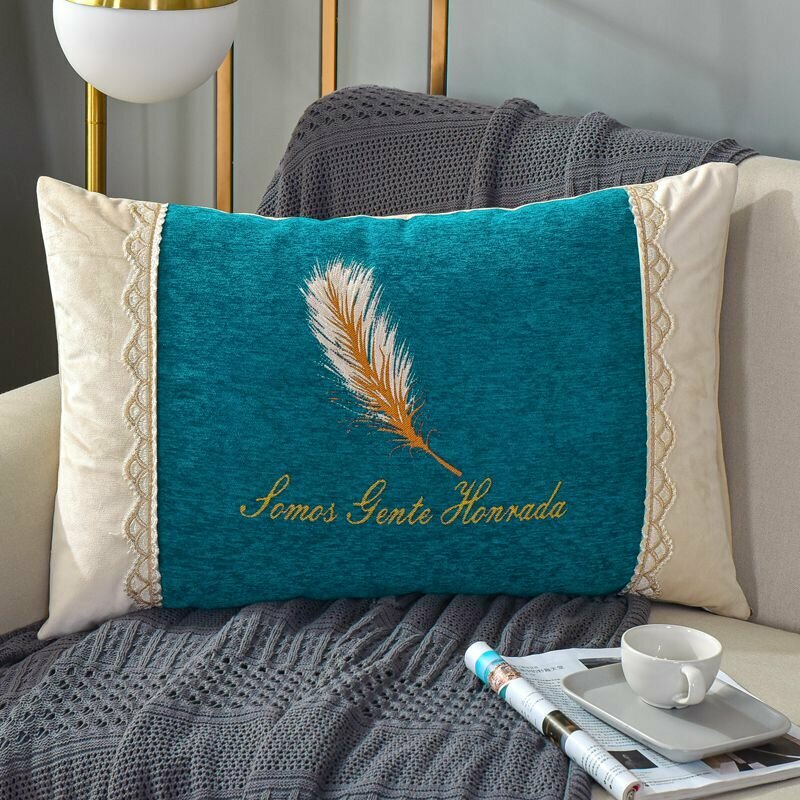 фото Подушка диванная 1F31, синель, 45х70 см