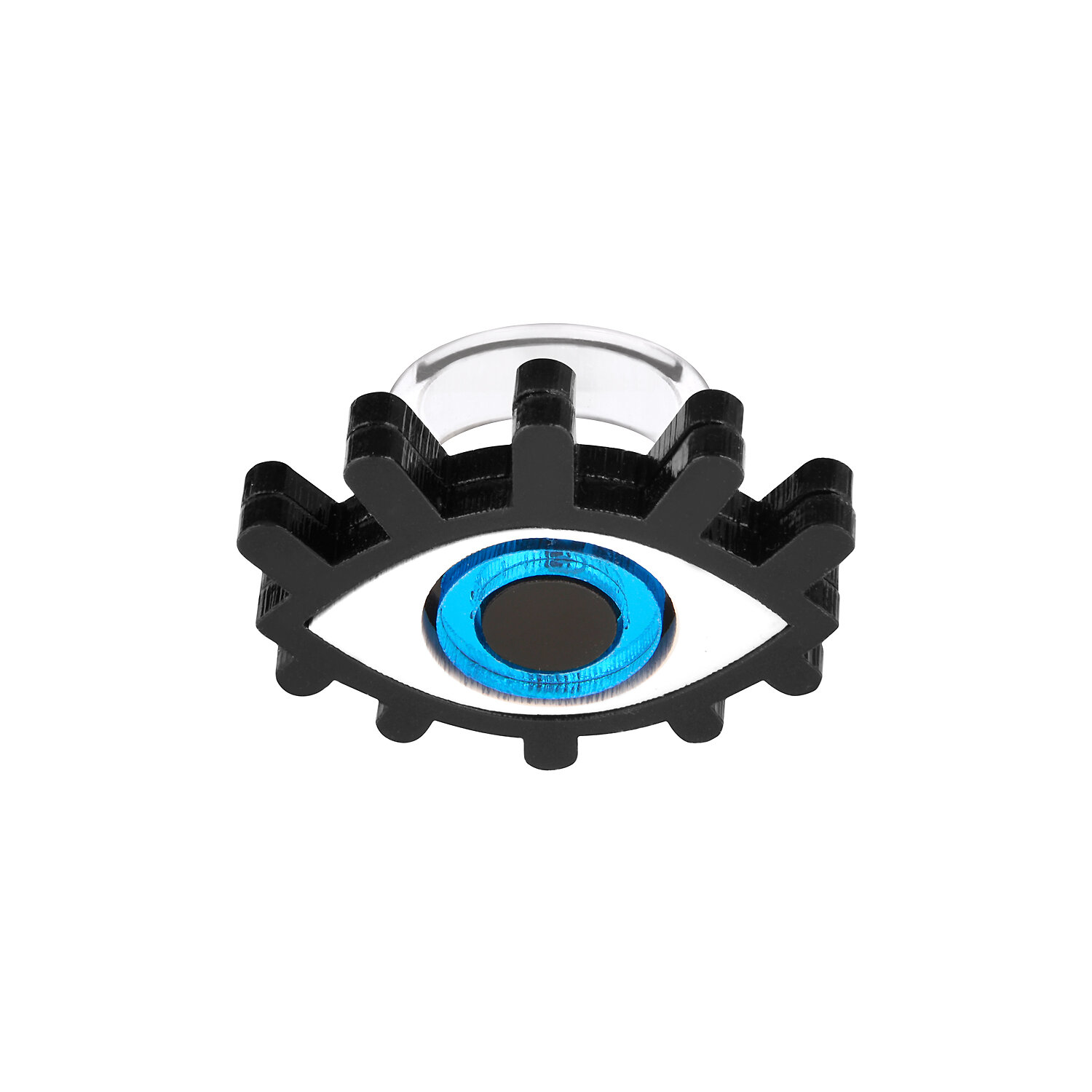 Кольцо MONOLAMA, акрил, размер 16, голубой — фото 1