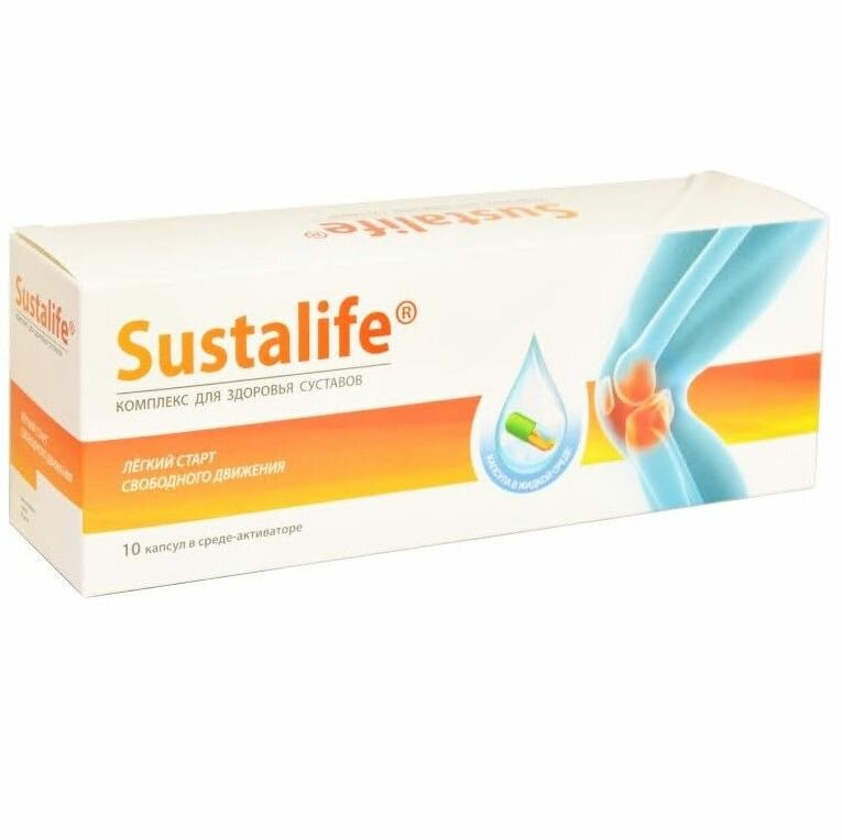 Лекарства От Остеопороза Sustalife (Сусталайф) комплекс для здоровья суставов, 6 упаковок по 10 капсул в среде-активаторе. Сашера-МЕД