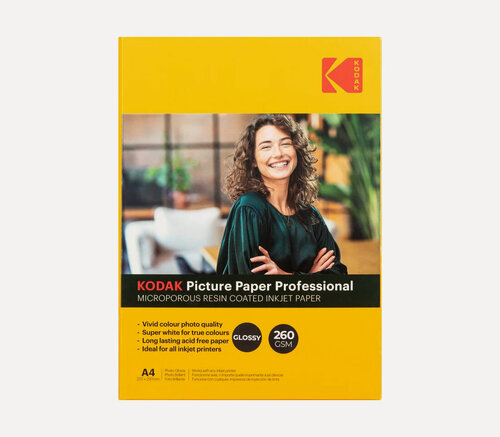 Изображение товара Фотобумага Kodak Paper Professional A4 Glossy, глянцевая, 260 г/м2, 20 листов