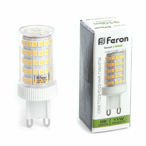 Лампа светодиодная Feron LB-435 G9 11W 4000K (5шт) (арт. 38150) белый
