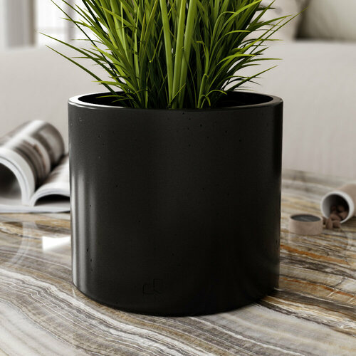 Кашпо для цветов и суккулентов Bordeaux M черное 15 л 1513см 3034₽