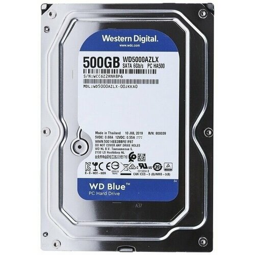Жесткий диск Western Digital WD Blue 500ГБ 35 SATA III 6Гбитс 2500₽