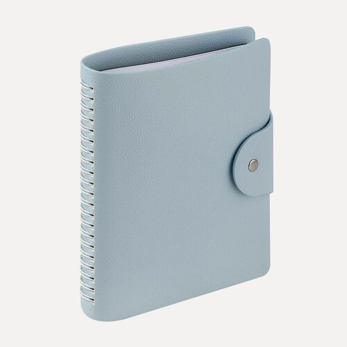 Изображение товара Кожаный блокнот на кольцах Bruno Visconti TORINO зефирный голубой в линейку / ежедневник недатированный / записная книжка А5 арт.3-685/09