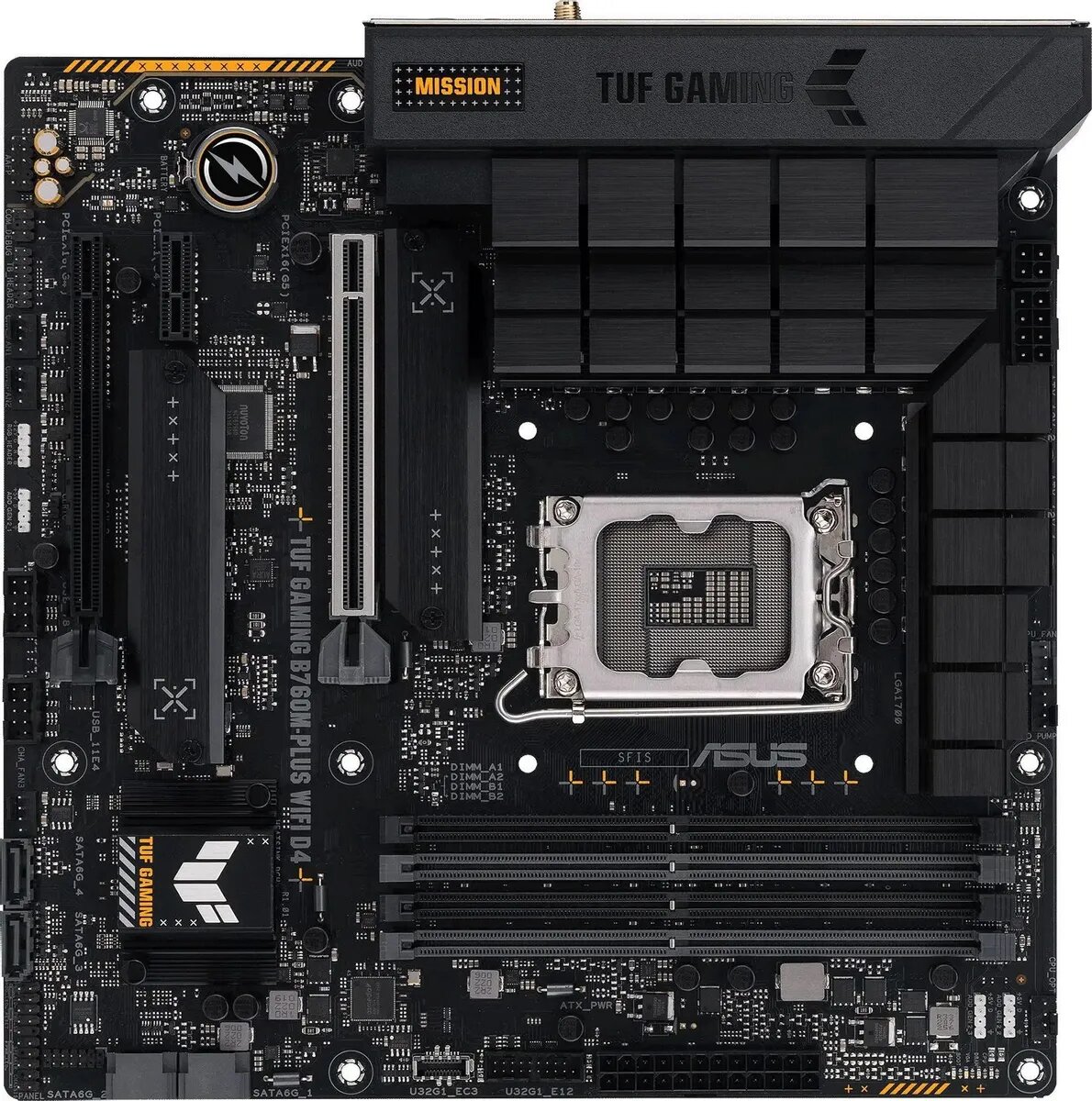 Материнская плата TUF GAMING B760M-PLUS WIFI D4, A 1700, Intel B760, mATX, Ret